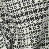 Black Houndstooth Jacquard, Polyester — texture