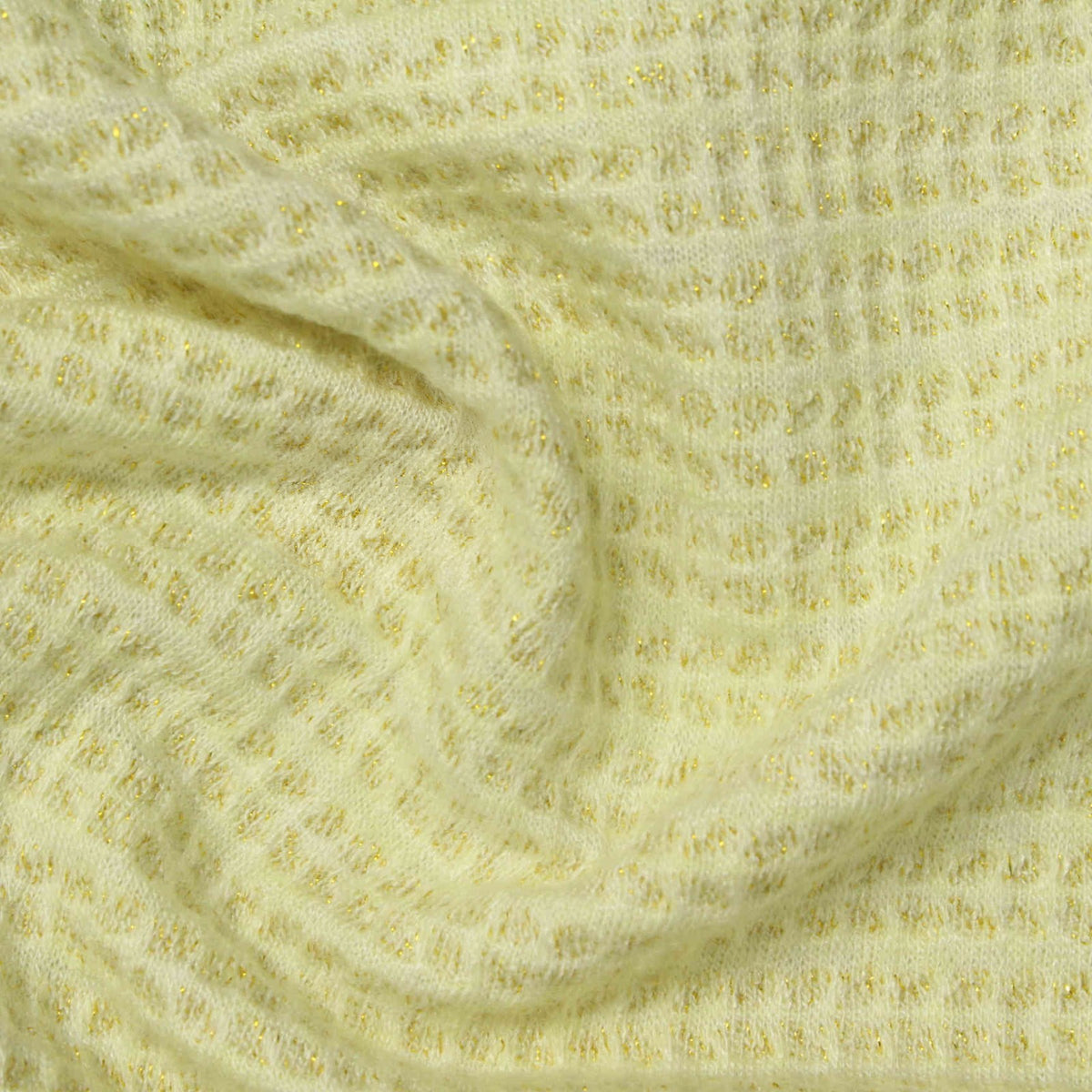 Gold Geometric Chunky Knit, Viscose-Poly