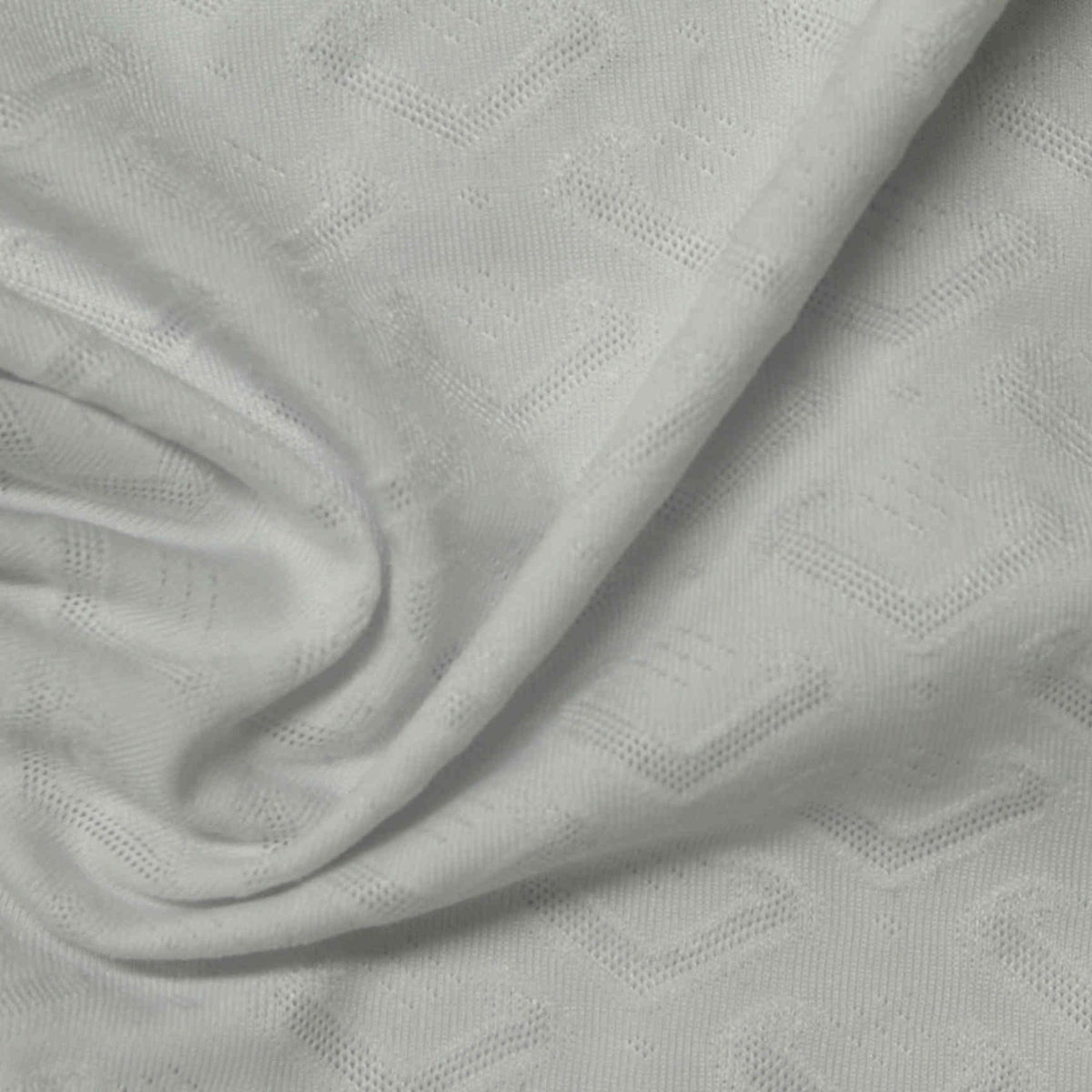 White Tone-on-Tone Chevron Jacquard