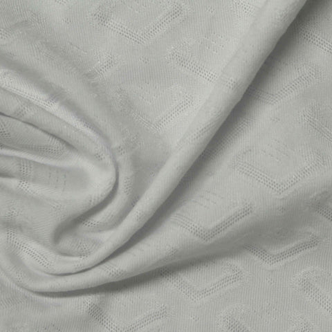 White Tone-on-Tone Chevron Jacquard