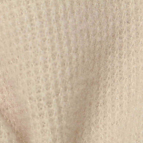 Brushed Polyester Rib Knit Fabric, 185 gsm, 140 cm — Beige
