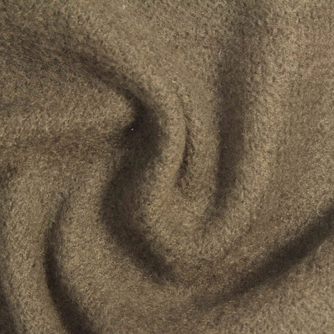 Brushed Polyester Rib Knit Fabric, 200 gsm, 140 cm — Khaki