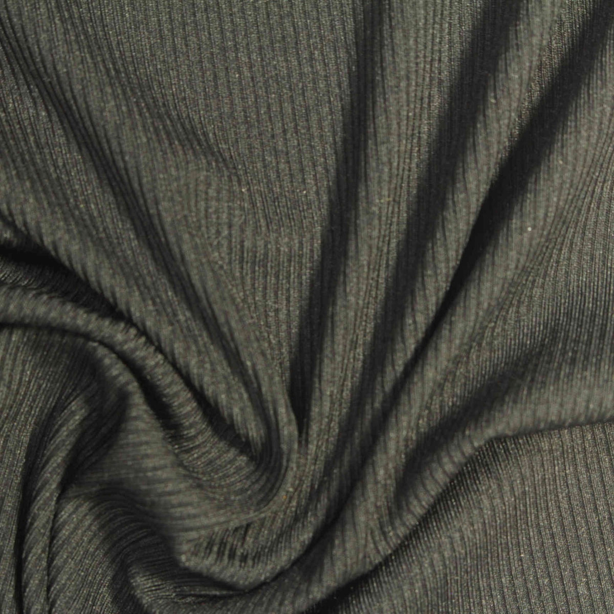 Nylon Stretch Rib Knit Fabric, 170 gsm, 155 cm — Green