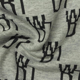Jacquard Polyester Viscose Stretch Knit Fabric, 270 gsm, 160 cm — Grey