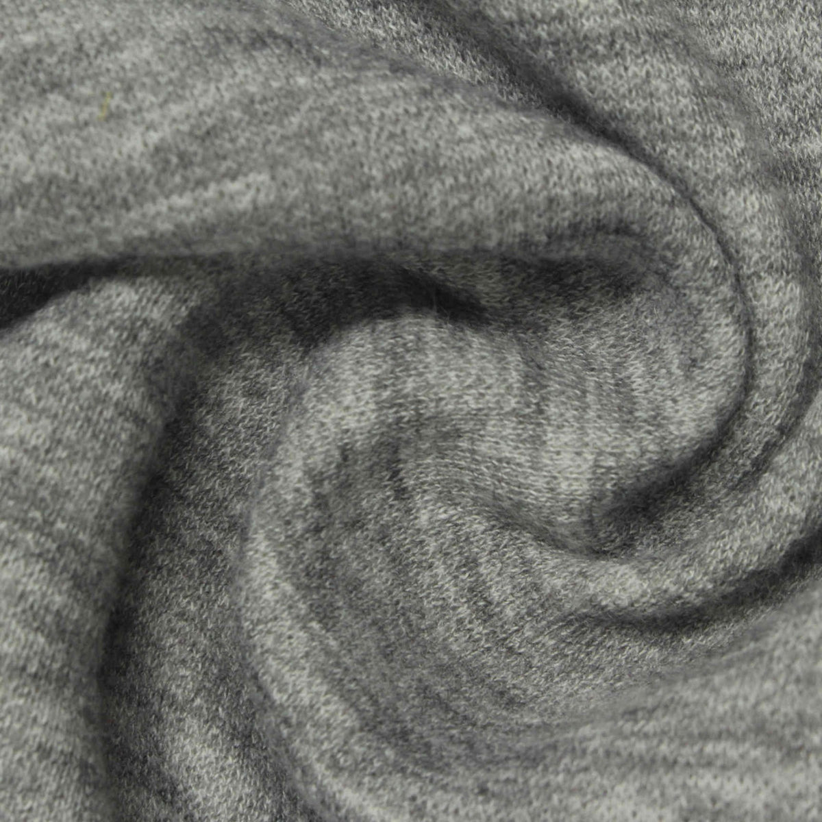 Grey Heather Rib Knit, Polyester, 330 gsm