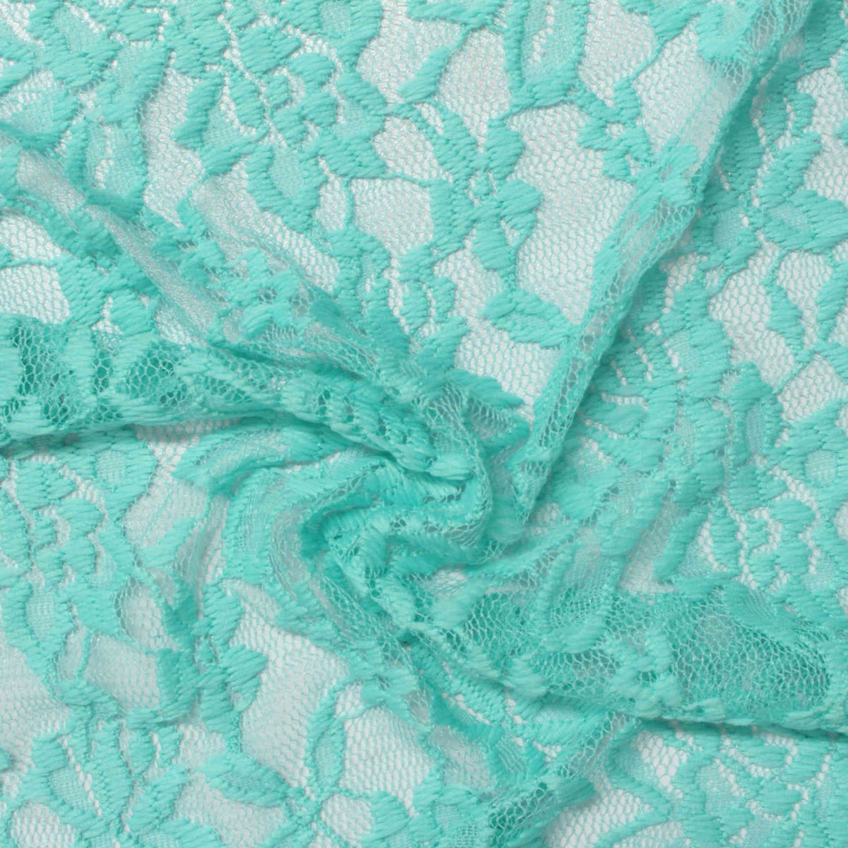 Aqua Floral Lace, Nylon