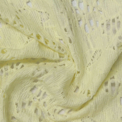 Light Yellow Openwork Lace, Nylon