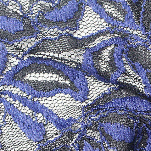 Blue Abstract Lace, Nylon-Poly