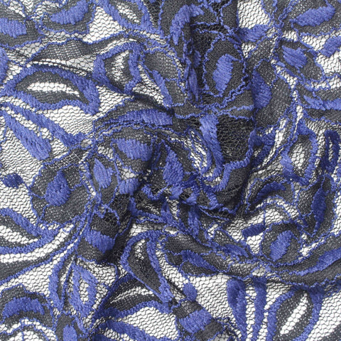 Blue Abstract Lace, Nylon-Poly