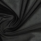 Polyester Stretch Mesh Fabric, 97 gsm, 156 cm — Black