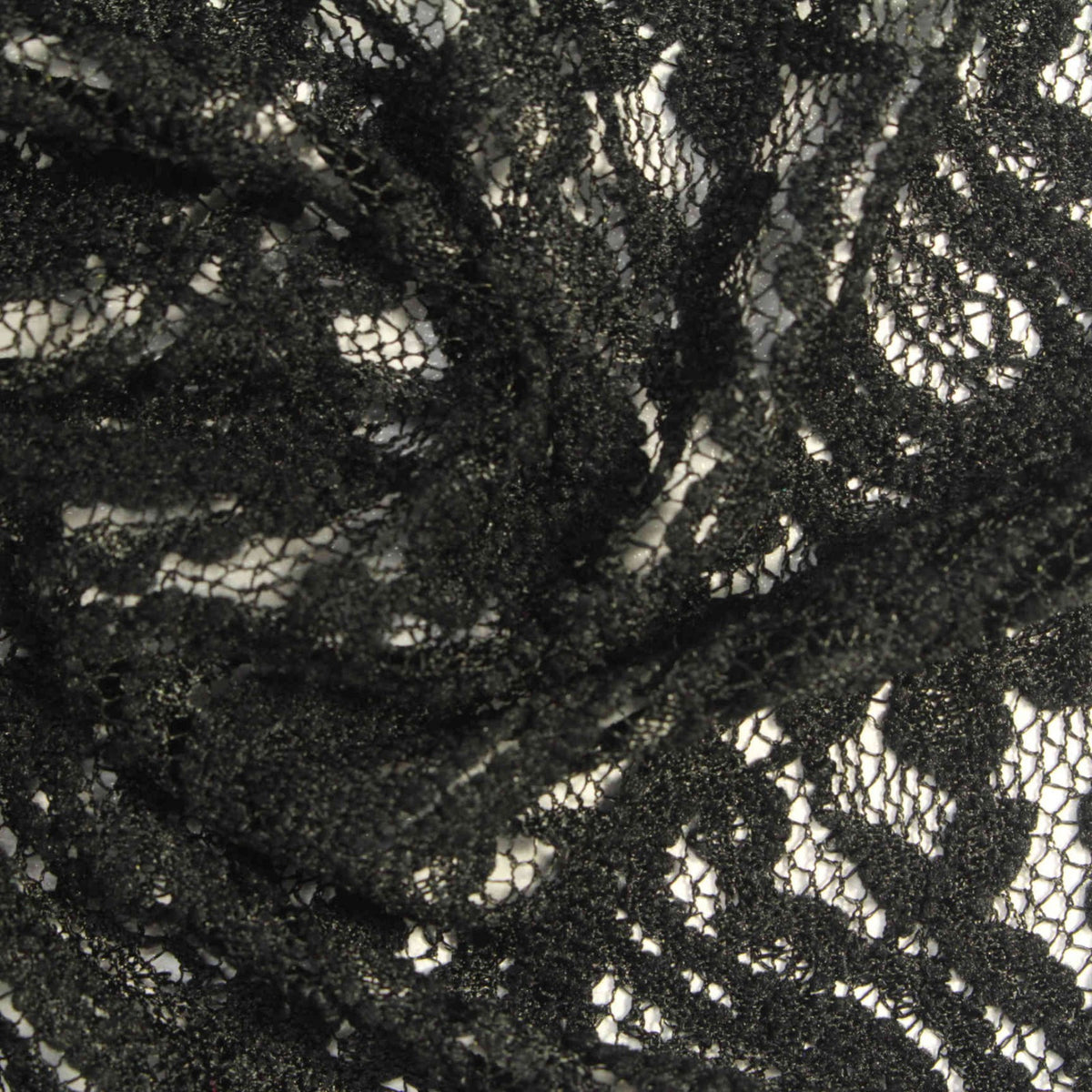 Black Openwork Lace, Nylon, 134 gsm