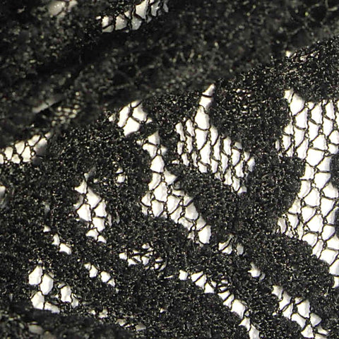 Black Openwork Lace, Nylon, 134 gsm