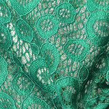Nylon Stretch Lace Fabric, 140 gsm, 150 cm — Green — texture