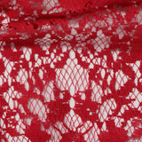 Red Floral Lace, Cotton-Nylon — texture