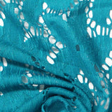 Nylon Stretch Lace Fabric, 134 gsm, 150 cm — Blue — texture