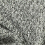 Heather Grey Marl Rib Knit, Poly-Viscose — texture