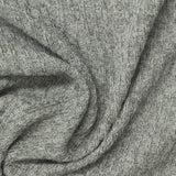 Heather Grey Marl Rib Knit, Poly-Viscose