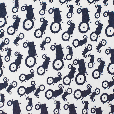 Printed Cotton Stretch Knit Fabric, 178 gsm, 65 cm — White