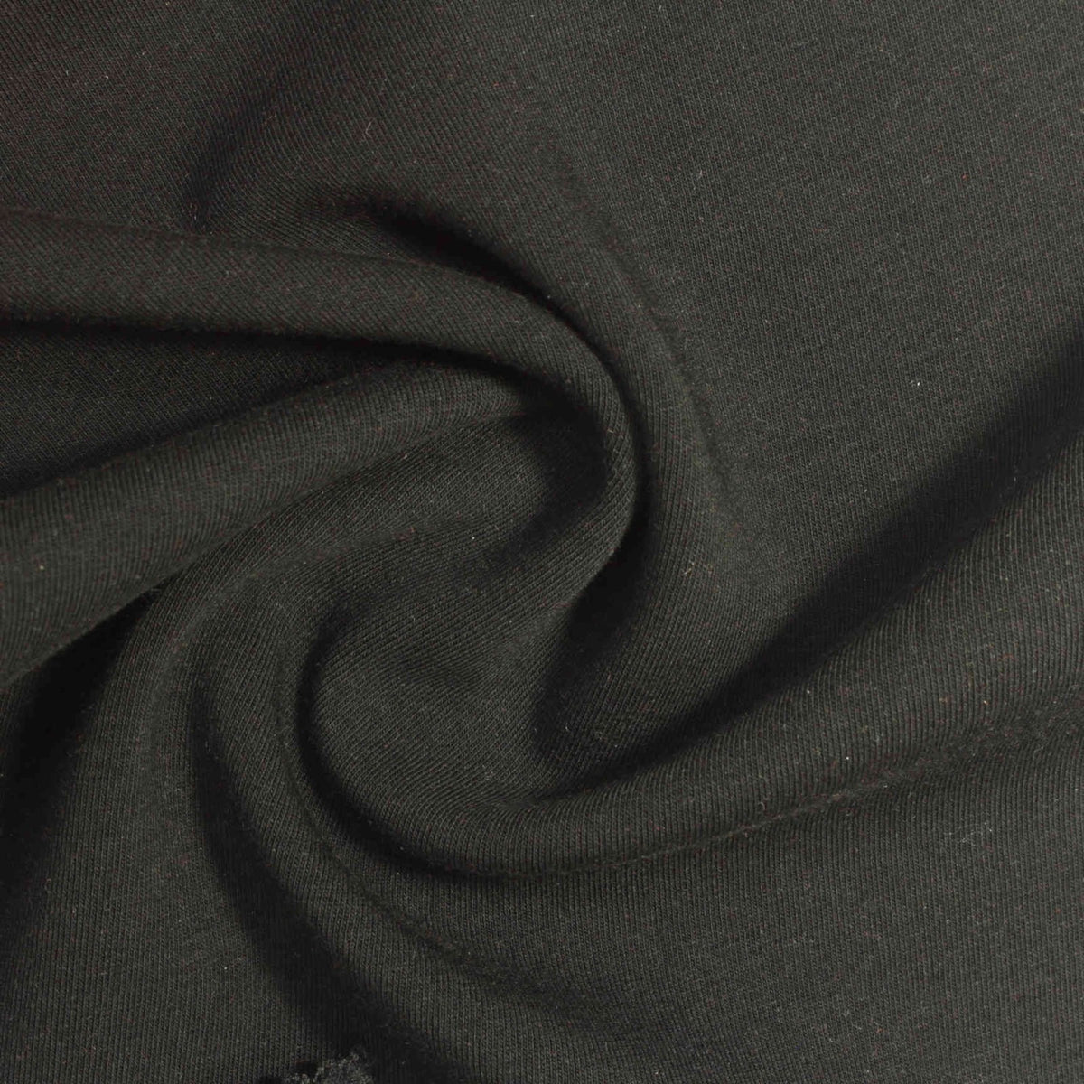 Jersey Knit Fabric, 390 gsm, 165 cm — Black