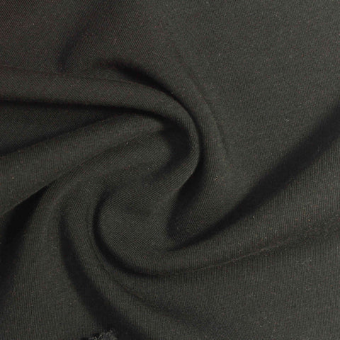 Jersey Knit Fabric, 390 gsm, 165 cm — Black