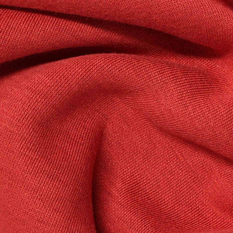 Polyester Cotton Fleece Fabric, 350 gsm, 160 cm — Red