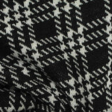 Black Houndstooth Jacquard, Poly-Viscose — texture