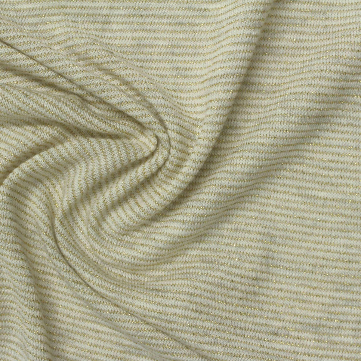 Gold Horizontal-Stripe Chunky Knit, Poly-Viscose
