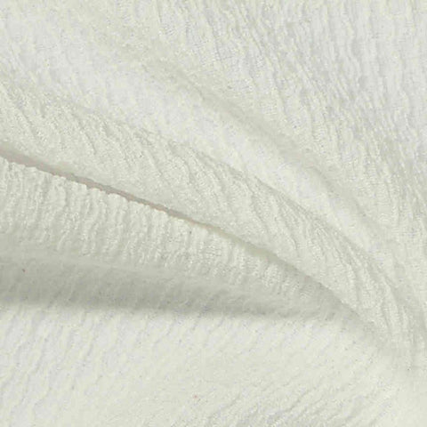 Polyester Stretch Crepe Fabric, 165 gsm, 180 cm — White