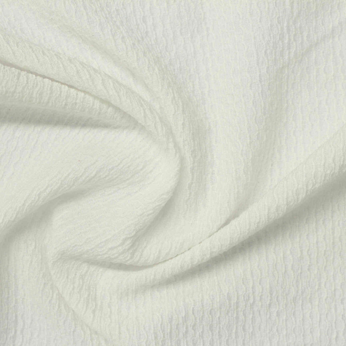 Polyester Stretch Crepe Fabric, 165 gsm, 180 cm — White