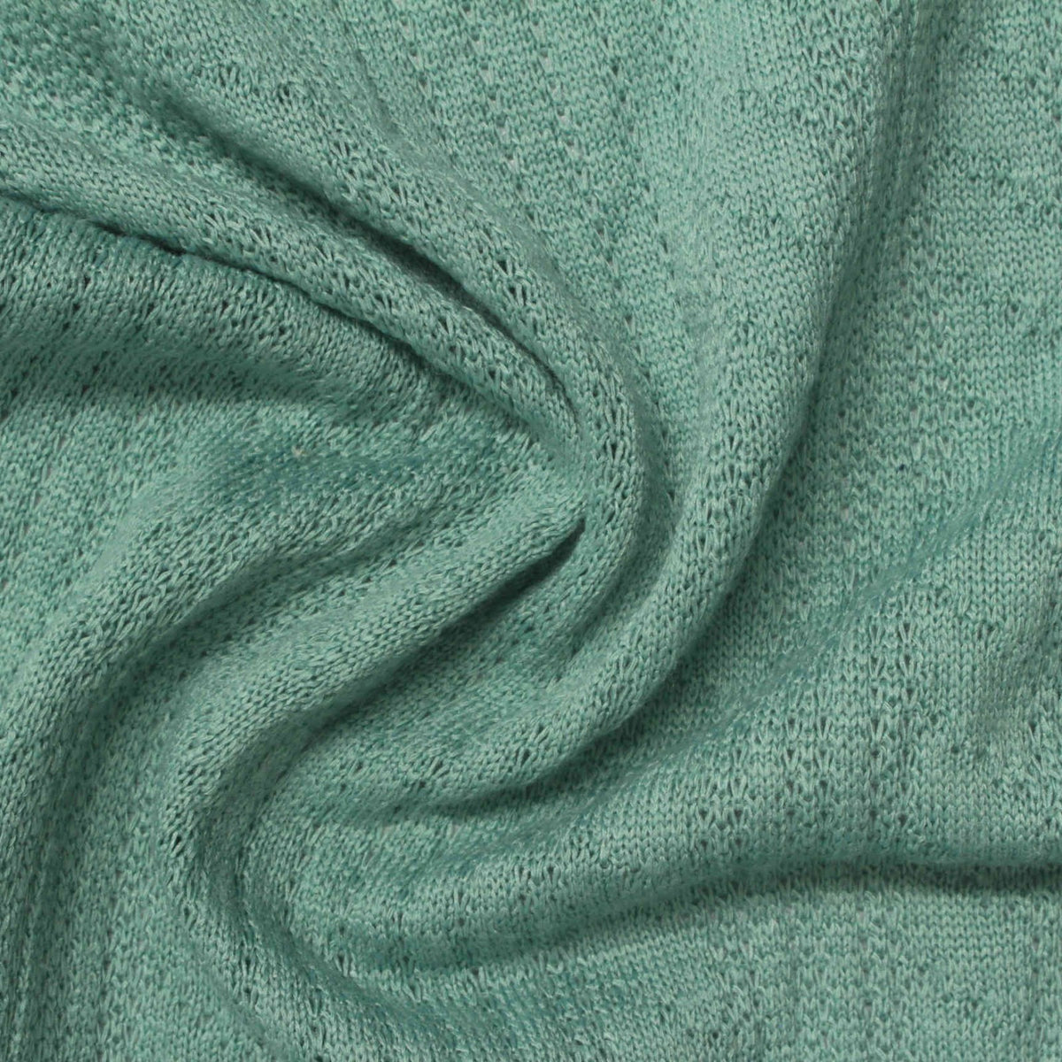 Jacquard Polyester Stretch Chunky Knit Fabric, 275 gsm, 150 cm — Green