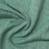 Jacquard Polyester Stretch Chunky Knit Fabric, 275 gsm, 150 cm — Green