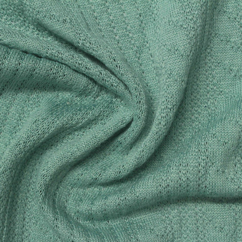 Jacquard Polyester Stretch Chunky Knit Fabric, 275 gsm, 150 cm — Green