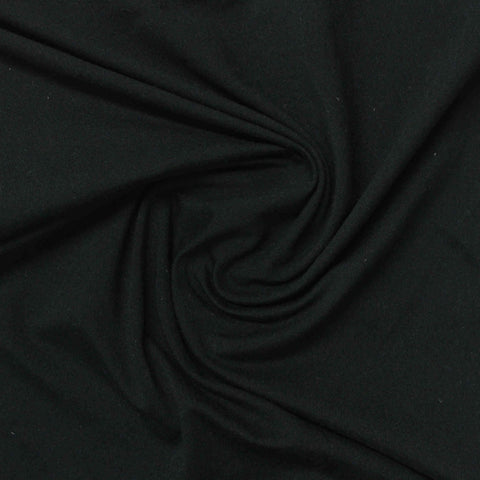 Polyester Stretch Jersey Knit Fabric, 166 gsm, 110 cm — Black