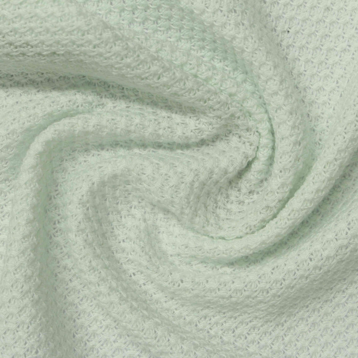 Polyester Viscose Stretch Chunky Knit Fabric, 195 gsm, 160 cm — Green