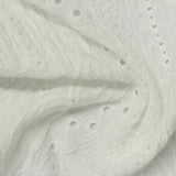 White Fine-Eyelet Crepe, Polyester