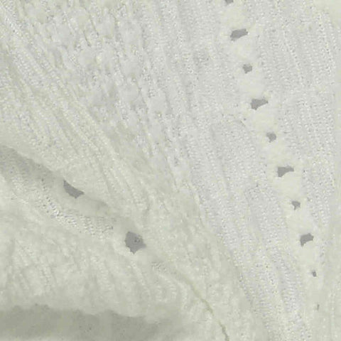 White Fine-Eyelet Crepe, Polyester