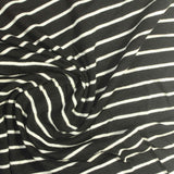 Black Horizontal-Stripe Knit, Viscose