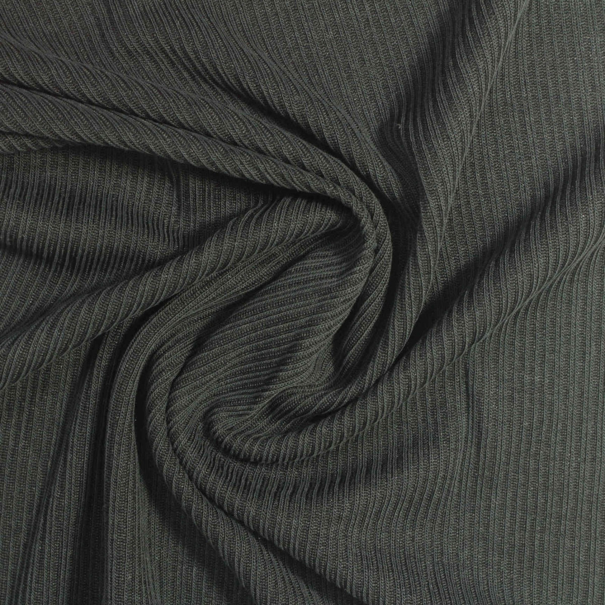 Modal Polyester Rib Knit Fabric, 200 gsm, 150 cm — Green