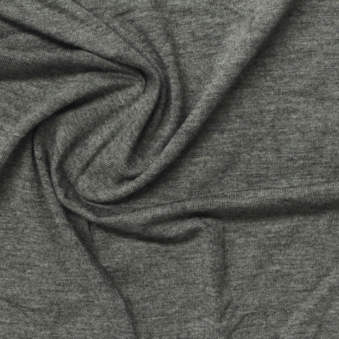 Heather Grey Marl Jersey Knit, Viscose, 170 gsm