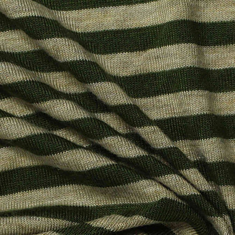 Green Horizontal-Stripe Knit, Viscose
