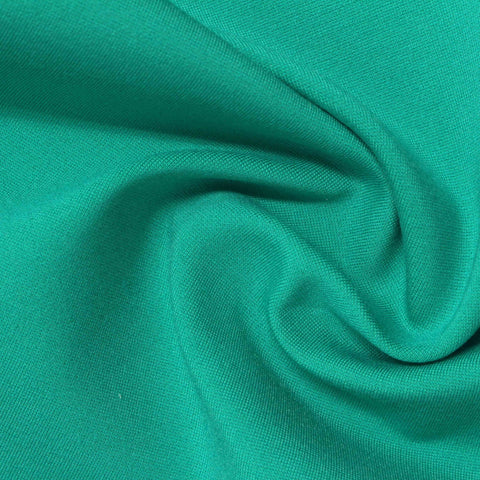 Viscose Nylon Stretch Ponte Knit Fabric, 400 gsm, 160 cm — Green, ref EF-240616