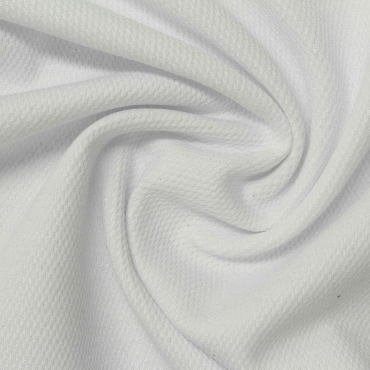 White Birdseye Knit, Cotton-Poly