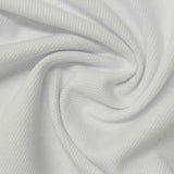 Cotton Polyester Birdseye Knit Fabric, 230 gsm, 180 cm — White
