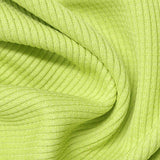 100% Polyester Rib Knit Fabric, 155 gsm, 167 cm — Green — texture