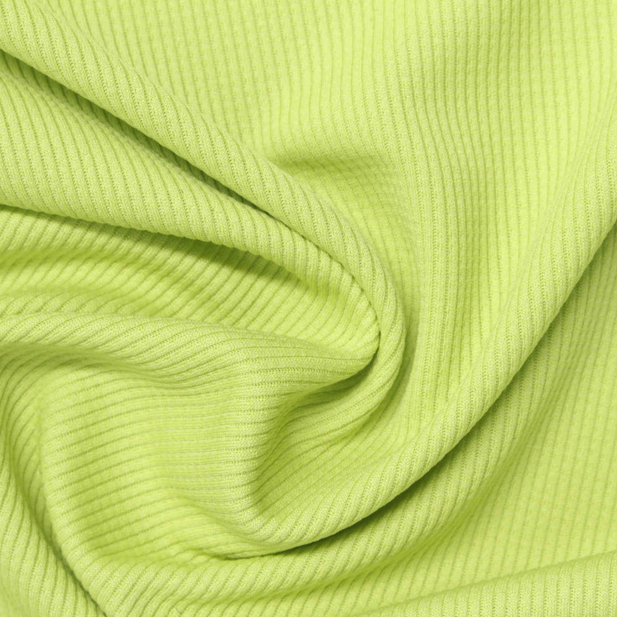 100% Polyester Rib Knit Fabric, 155 gsm, 167 cm — Green