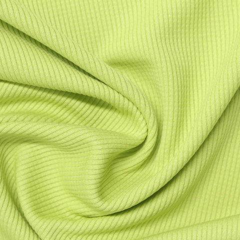 100% Polyester Rib Knit Fabric, 155 gsm, 167 cm — Green