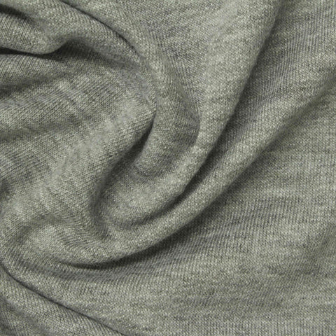 Light Grey Marl French Terry, Poly-Viscose, 200 gsm