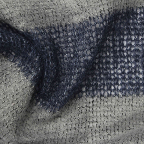 Navy Horizontal-Stripe Chunky Knit, Poly-Acrylic