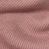 Cotton Polyester Stretch Rib Knit Fabric, 290 gsm, 120 cm — Pink — texture