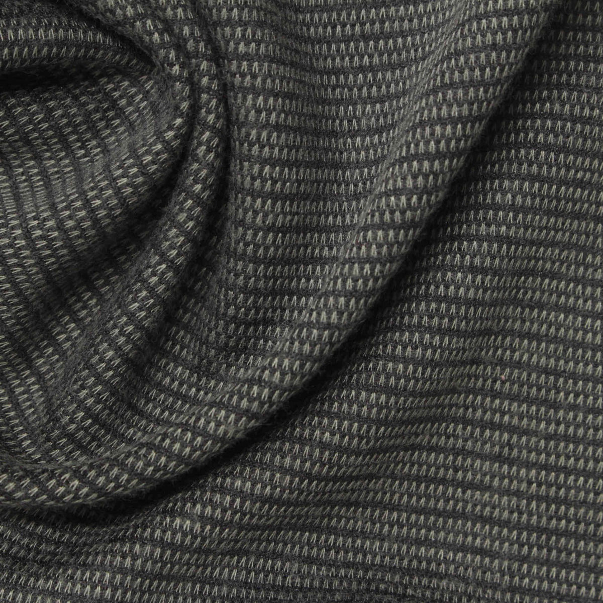 Jacquard Interlock Knit Fabric, 220 gsm, 162 cm — Grey